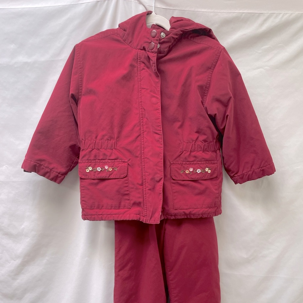 Vintage Embroidered Gymboree Snow Set‎ with Pants/Bib and Parka/Coat